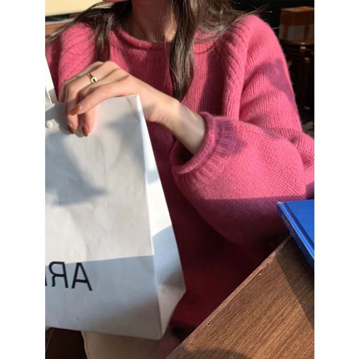 Sweater Plain Crew Neck