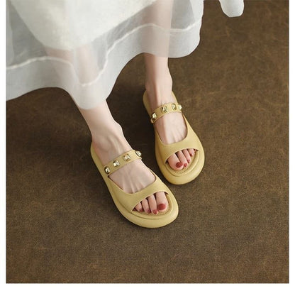 Slide Sandals Platform Studded