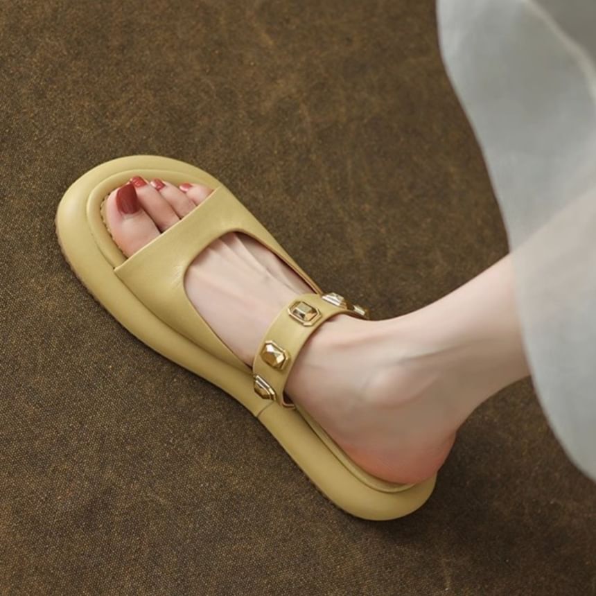 Slide Sandals Platform Studded