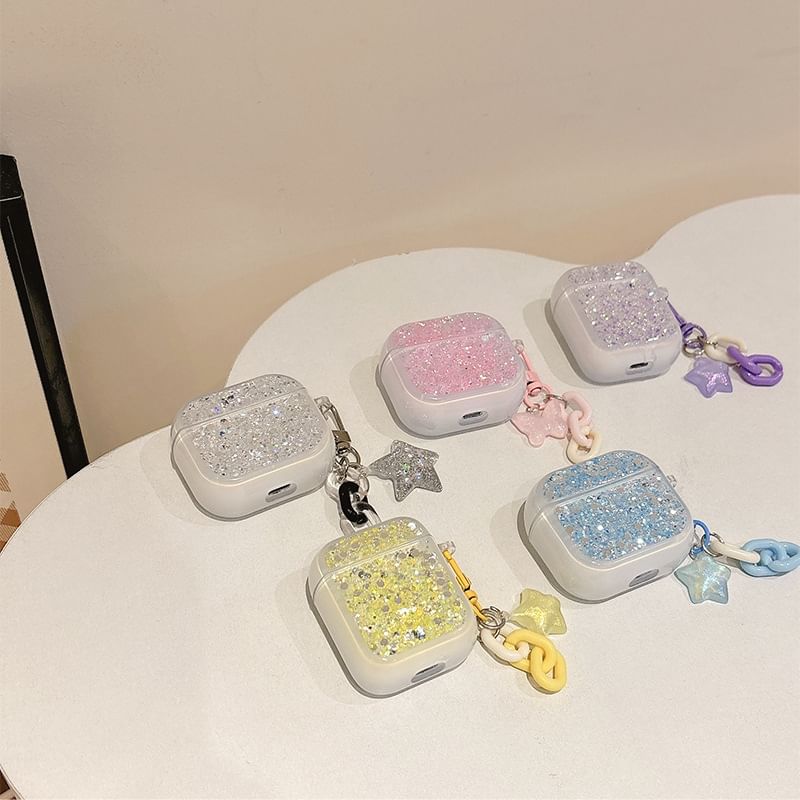with (Various Designs) / Case Skin Earphone Pro Sequined Charm AirPods