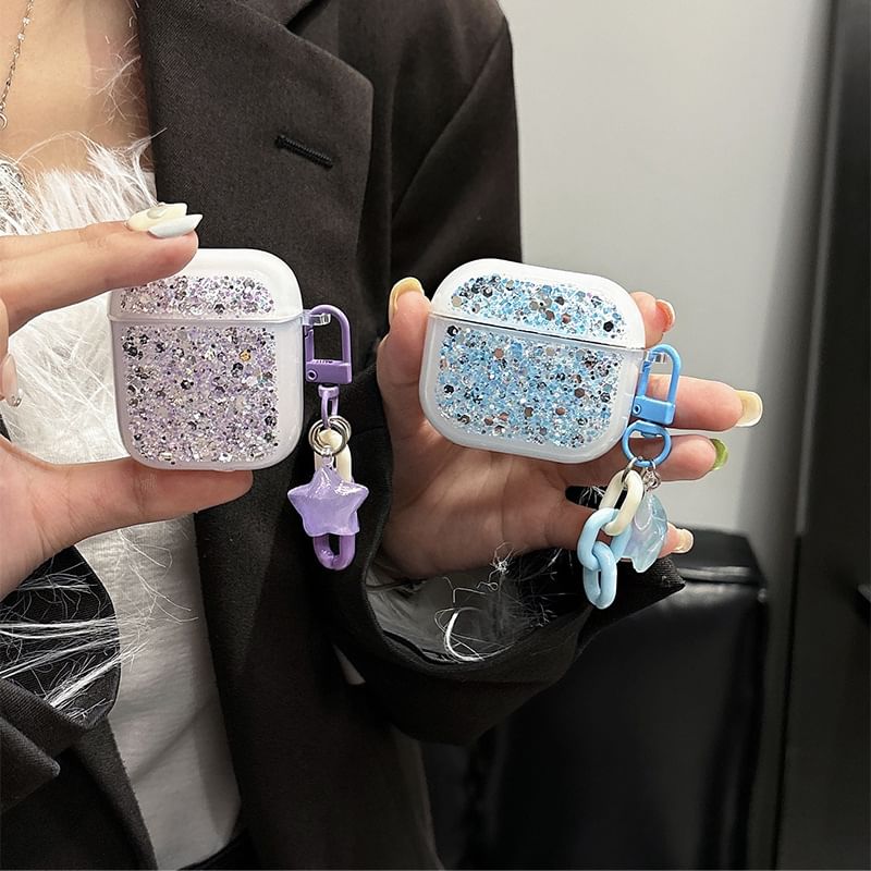 with (Various Designs) / Case Skin Earphone Pro Sequined Charm AirPods