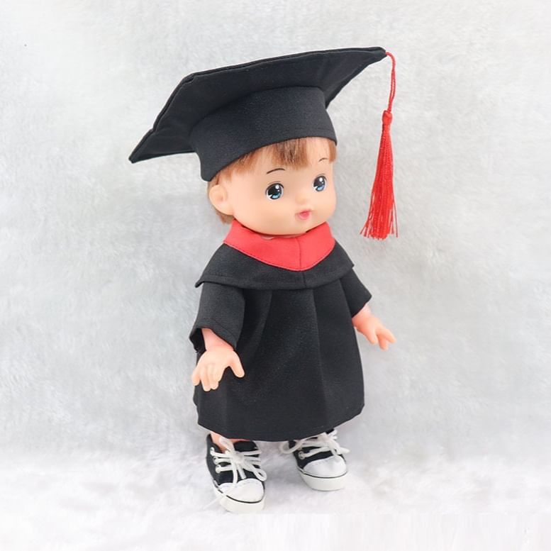 + Graduation Set: Doll Mortarboard Gown Clothes