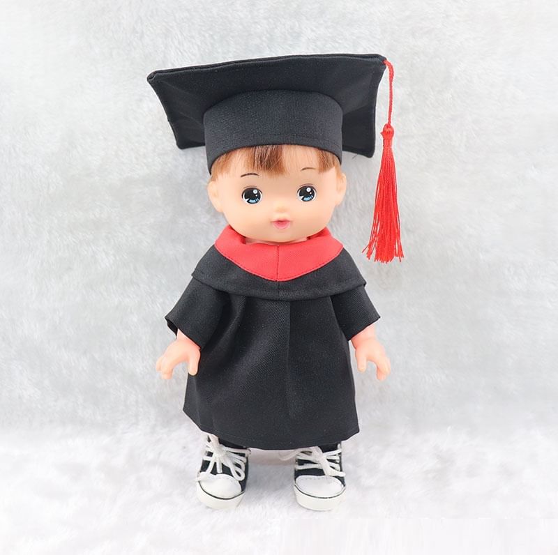 + Graduation Set: Doll Mortarboard Gown Clothes
