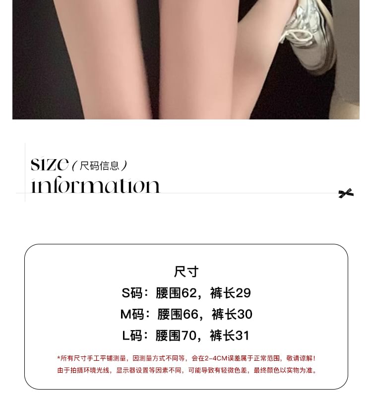 Hem Shorts Waist Plain Zip High