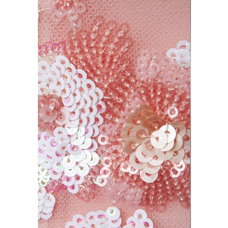 Off-Shoulder Sequined A-Line Evening Gown