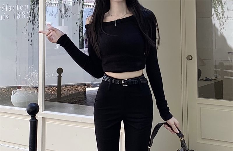 High Plain Rise Pants Flared