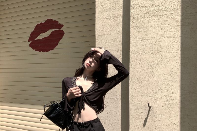 Pants High Overlay Flared Plain Skirt Waist