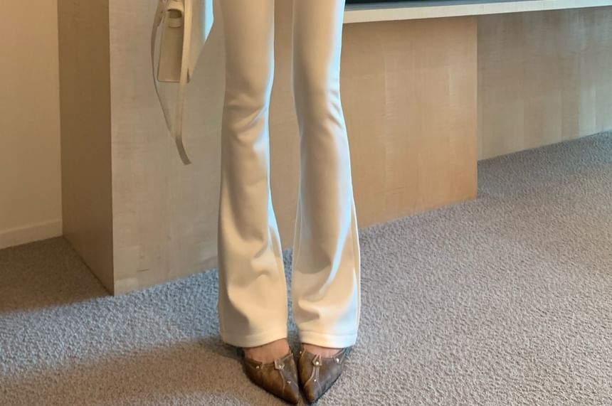 Pants Plain Rise Flared High