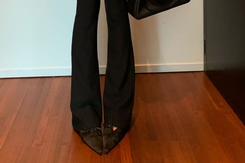 Pants Plain Rise Flared High