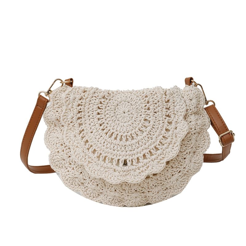 Lace Flap Bag Crochet Crossbody