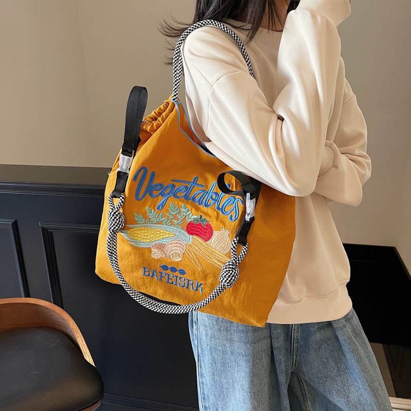Vegetable Tote Embroidered Bag