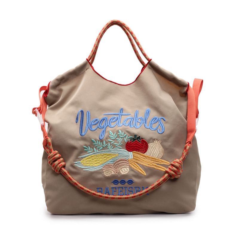 Vegetable Tote Embroidered Bag