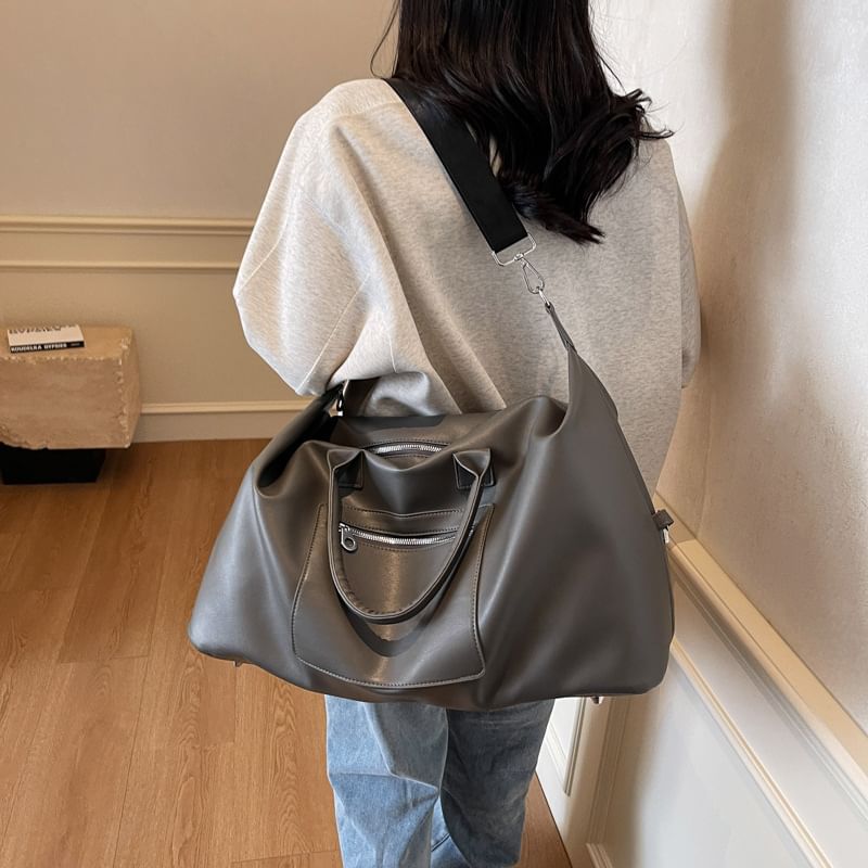 Bag Top Leather Crossbody Handle Faux