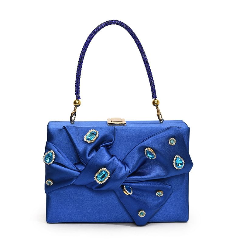 Box Crossbody Rhinestone Bow Bag