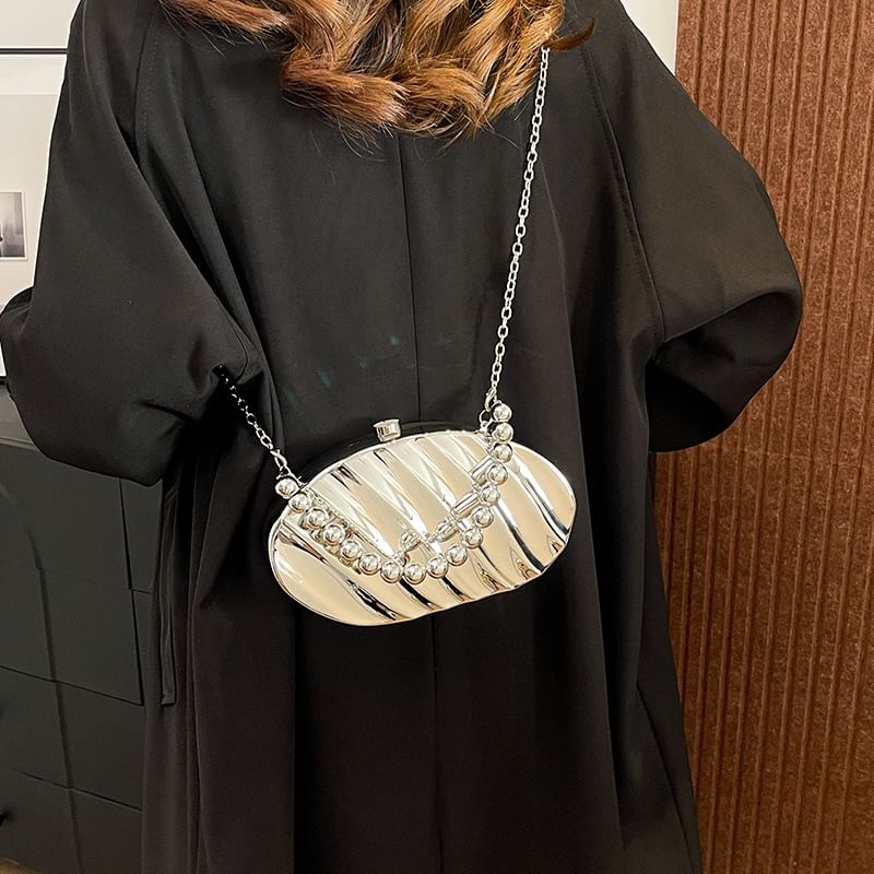 Box Crossbody Strap Bag Bead