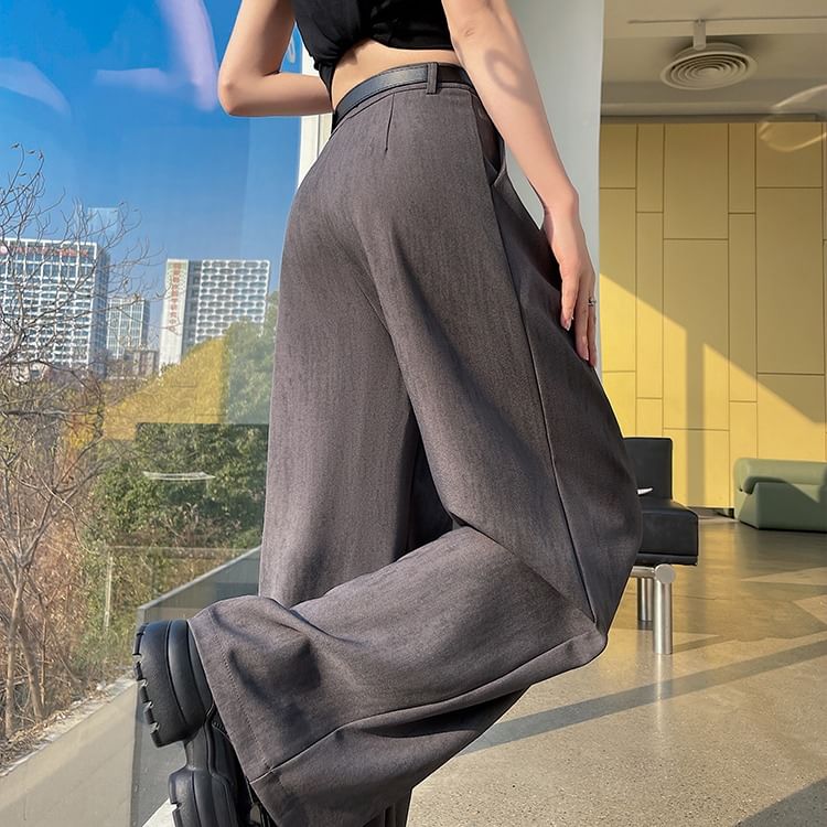 Leg Print Wide Pants Dress (Various High Waist Designs)