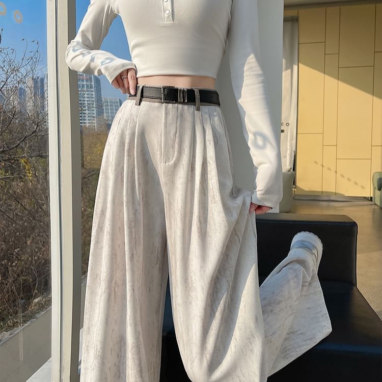 Leg Print Wide Pants Dress (Various High Waist Designs)
