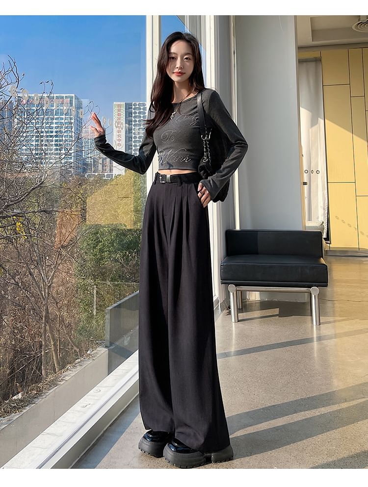 Leg Print Wide Pants Dress (Various High Waist Designs)