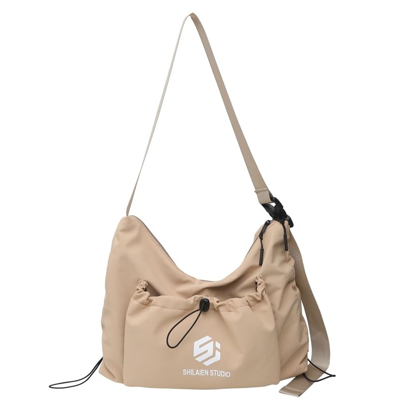 Crossbody Bag Lettering Drawstring