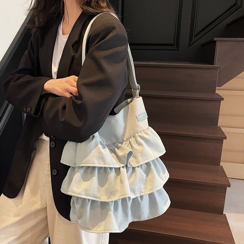 Tote Plain Ruffle Bag