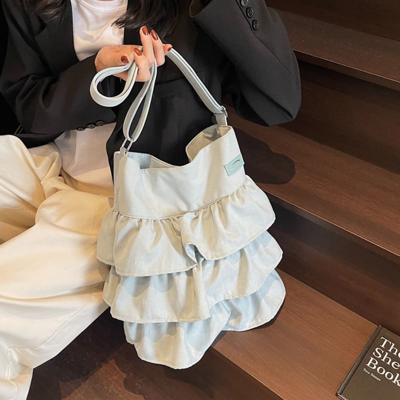 Tote Plain Ruffle Bag