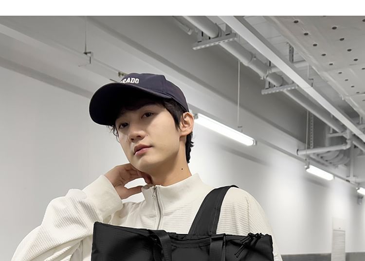 Tote Applique Backpack Nylon Panel