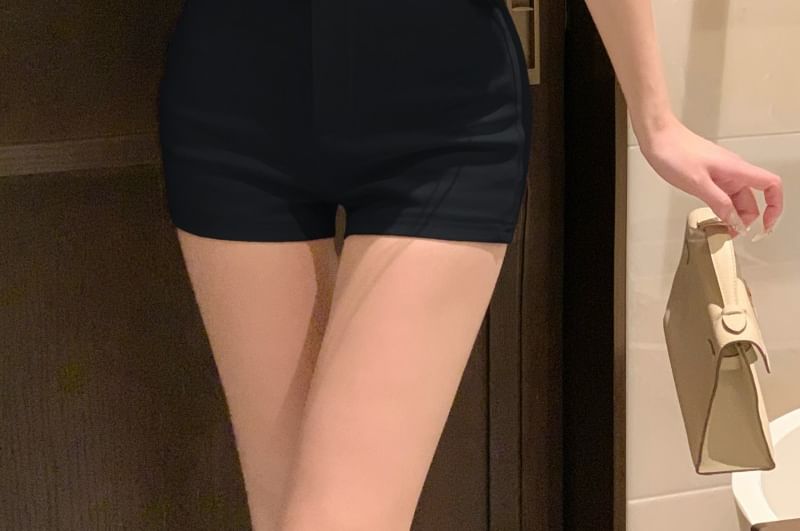 Hot High Pants Waist Plain