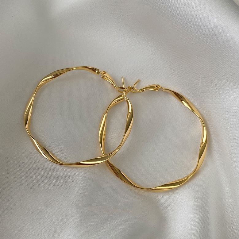 (Various Twisted Earring Designs) Hoop Alloy