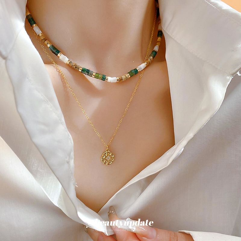 (Various / Gemstone Faux Designs) Alloy Necklace