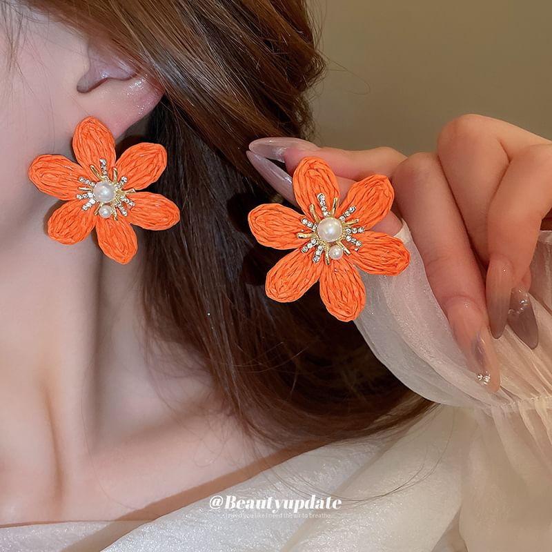 / Alloy Tassel Earring Hamsa Hand Chandelier Droplet