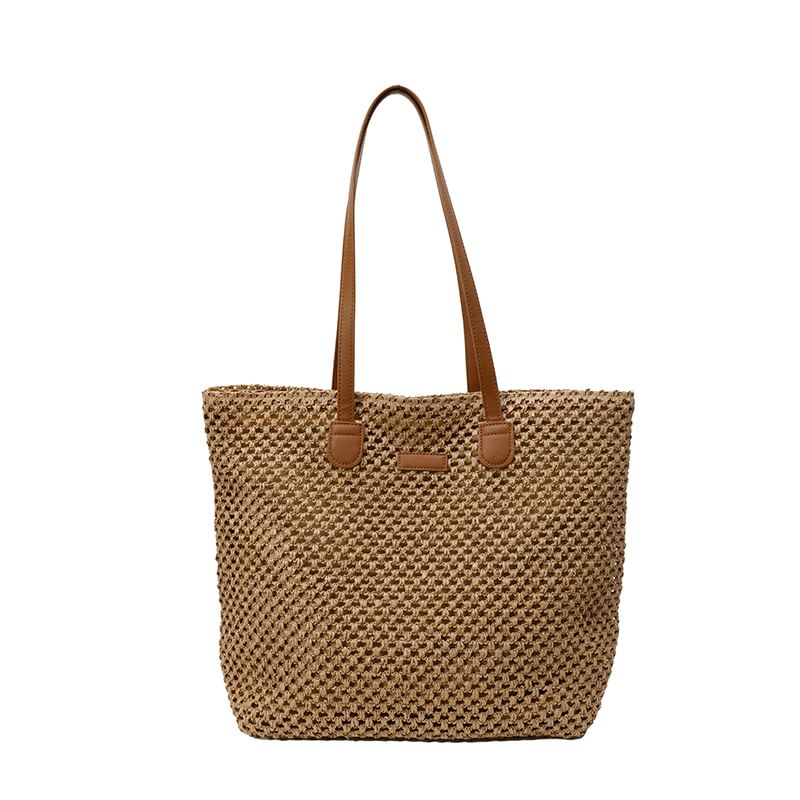 Perforated Bag Straw Tote