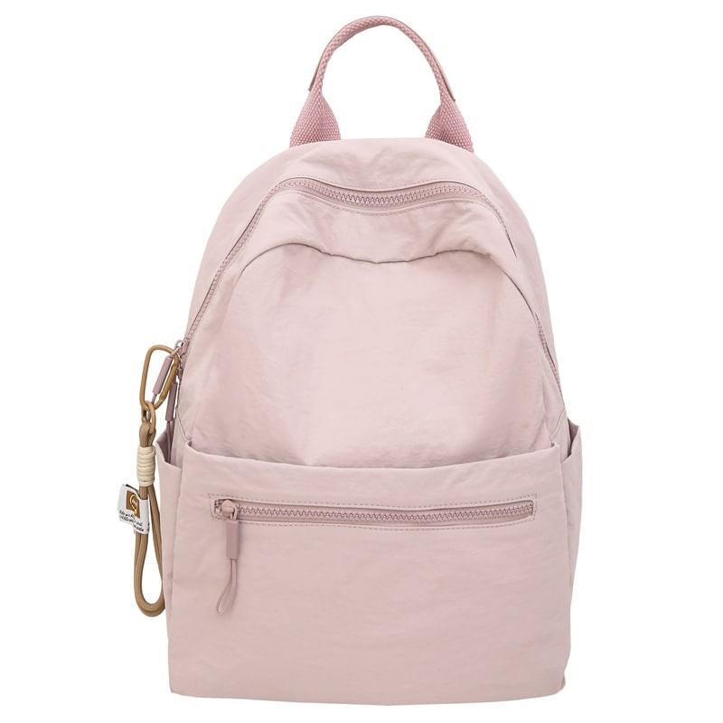 Backpack + Charm Bag Set: Nylon Laptop Plain