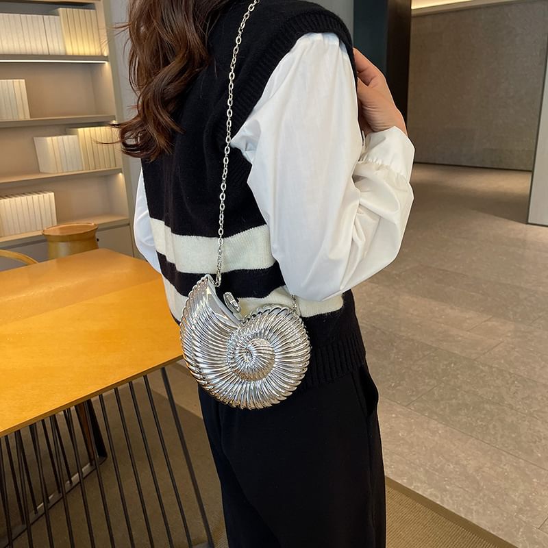 Chain Strap Shell Evening Bag – KawaiiMoriStore