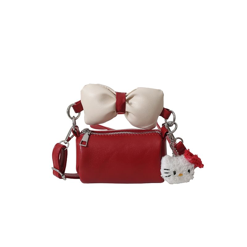 Cylinder Bag Crossbody Accent Bow
