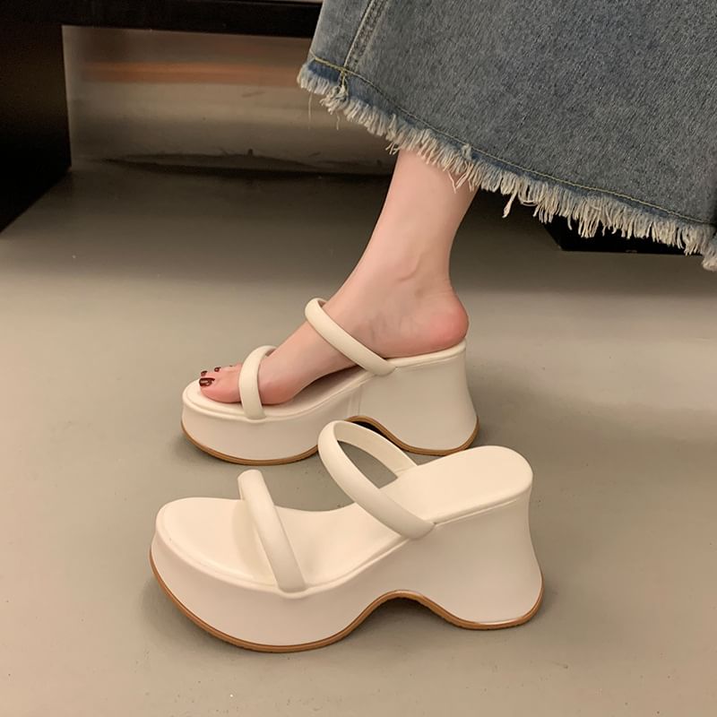 Slide Wedge Sandals Heel Platform