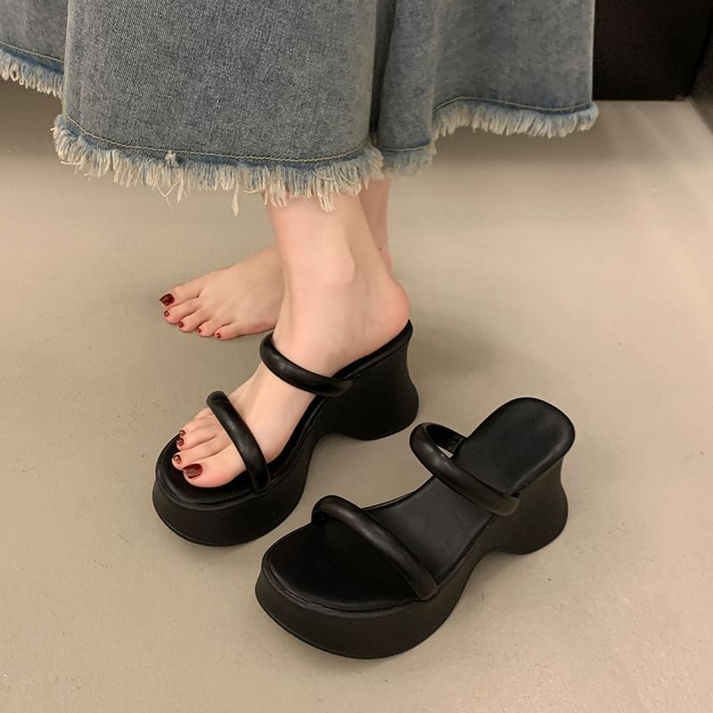 Slide Wedge Sandals Heel Platform