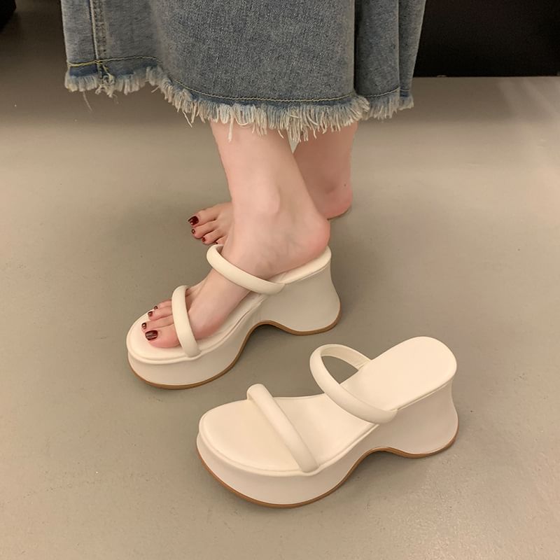 Slide Wedge Sandals Heel Platform