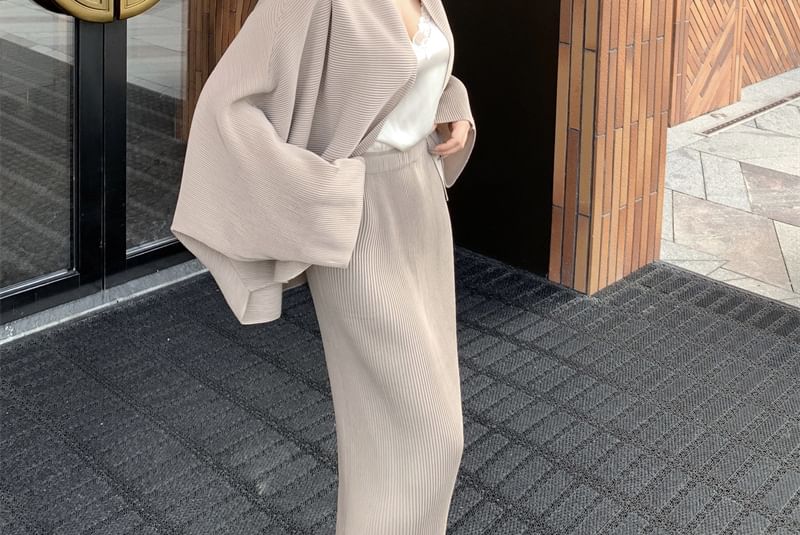 Front Trim Jacket Lace / Top Camisole Fringe High V-Neck Skirt Open Waist Pencil Plain Maxi