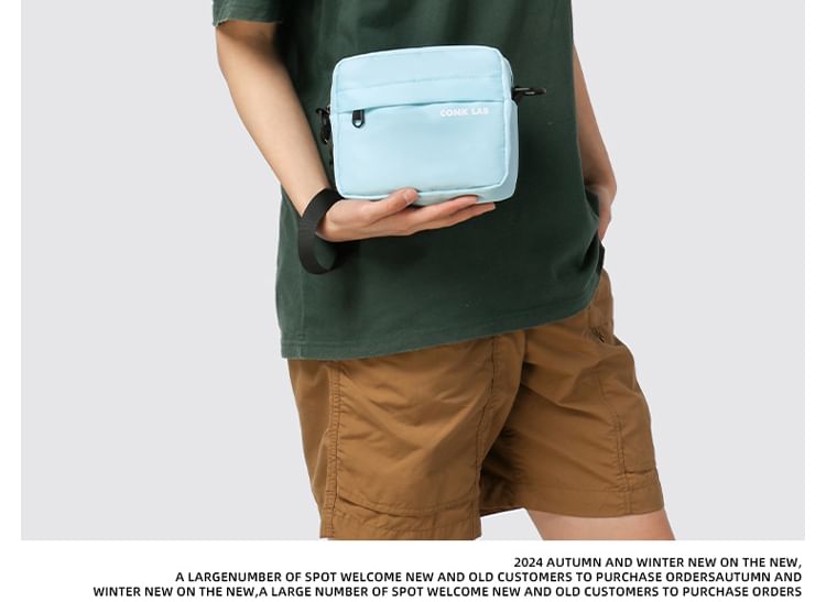 Nylon Crossbody Lettering Bag Print