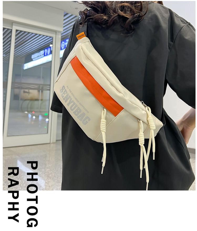 Belt Print Nylon Bag Lettering