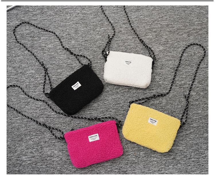 Bag Fleece Applique Crossbody