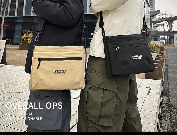 Nylon Bag Crossbody Print Lettering