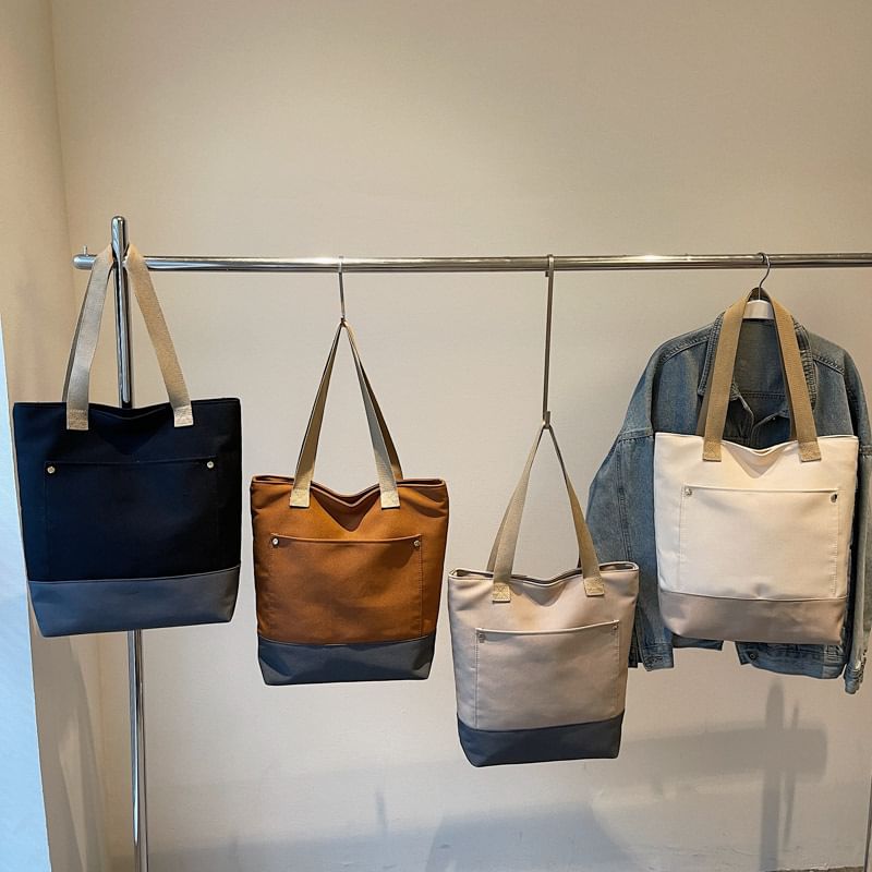 Canvas Bag Two Tone Tote