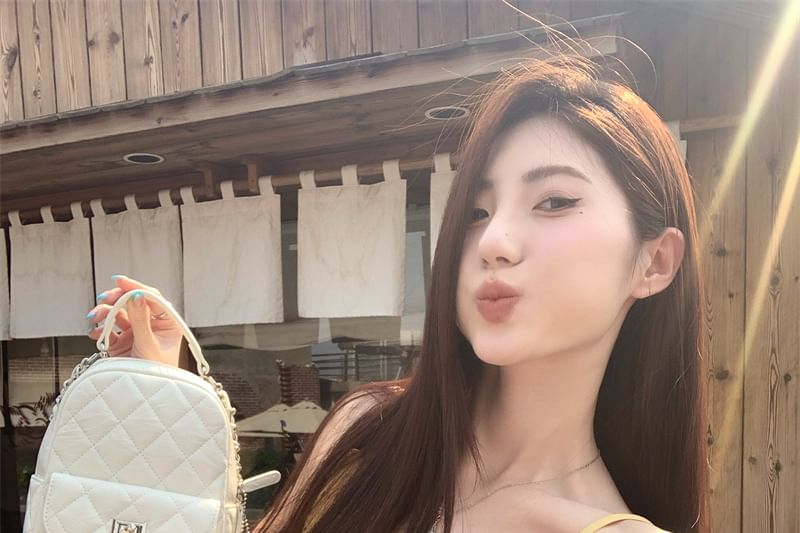 Mini Dress Strap Eyelet Spaghetti Embroidered A-Line Plain