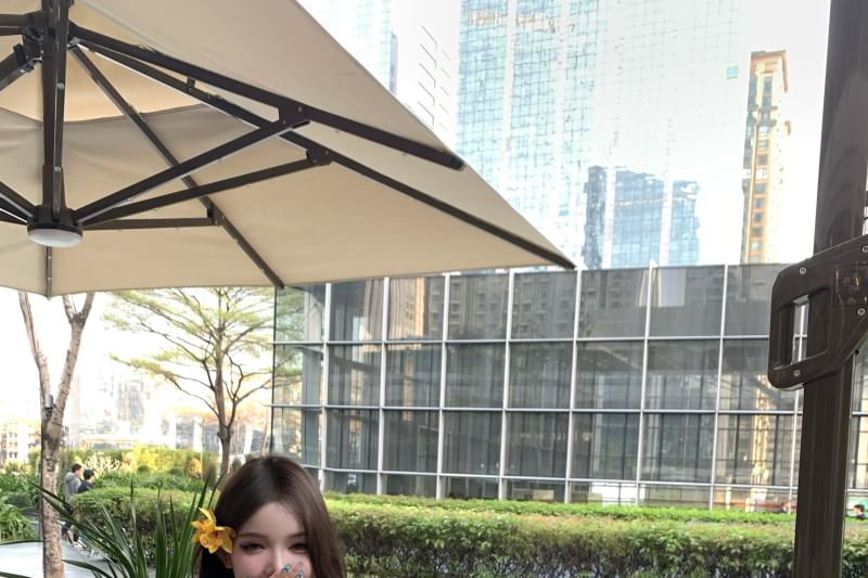 Shoulder Waist Floral / High Blouse Shorts Off Sleeve Long Ruffle Print