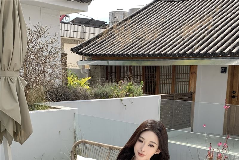 Sheer Jacket Zip Flower Embroidered