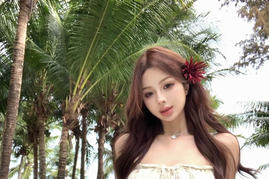 Fishtail Skirt Maxi Top Camisole Satin Drawstring High Trim / Lace Rise