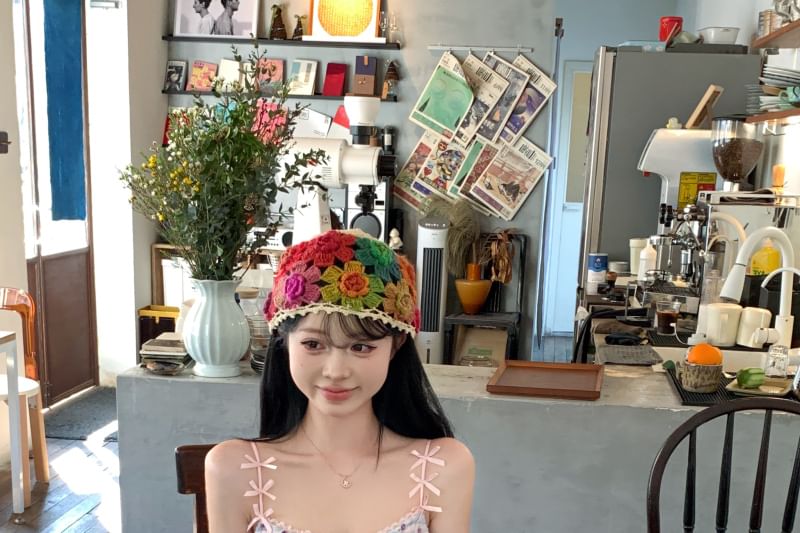 Mini Panel Strap Spaghetti Asymmetrical Print Floral Bodycon Dress