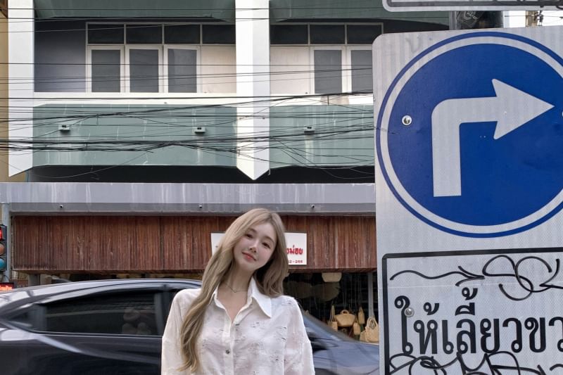 Mini A-Line Floral Tie-Side Puff-Sleeve Embroidered Dress Button-Up