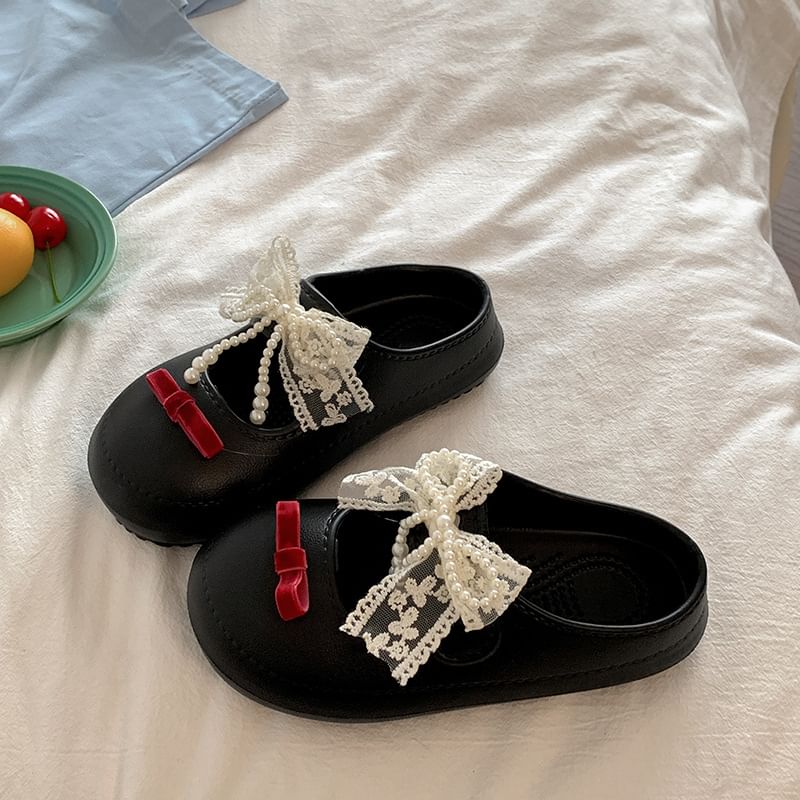 Beaded Sandals Faux Leather